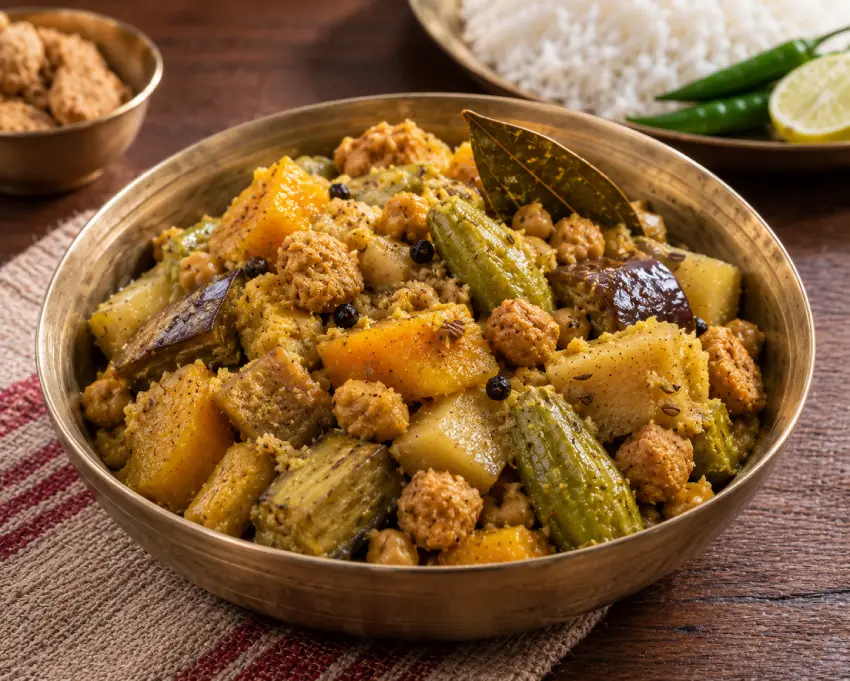 ওল-সবজির নিরামিষ ঘন্ট